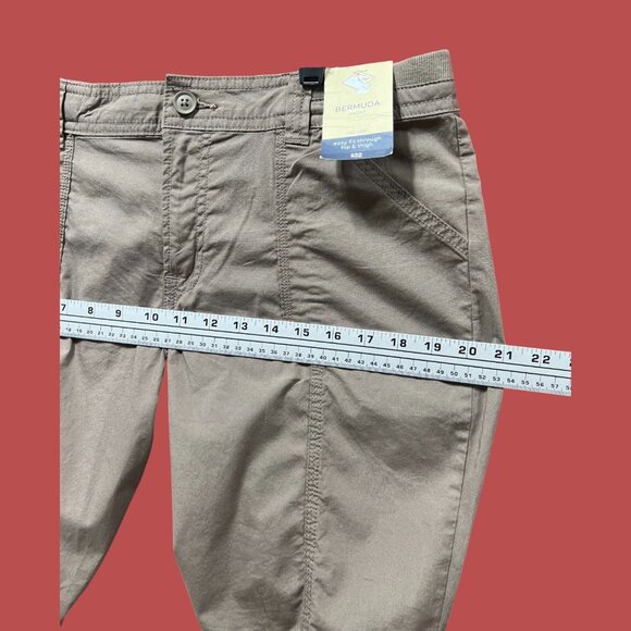 St. John's Bay - Women's Mid-Rise Cargo Bermuda Short - Brown - 12 - Picture 6 of 16